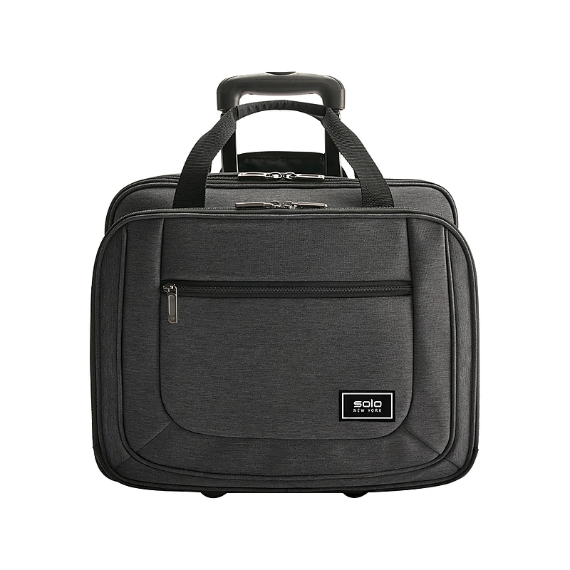 Solo New York Bryant Polyester Briefcase, Laptop Compatible, Rolling, TSA Checkpoint Friendly, Gray (PT138-4/10) image 1