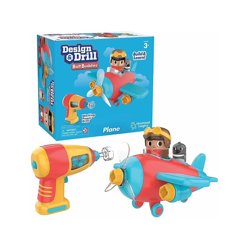 Educational Insights Design & Drill Bolt Buddies Plane (4136) image 1
