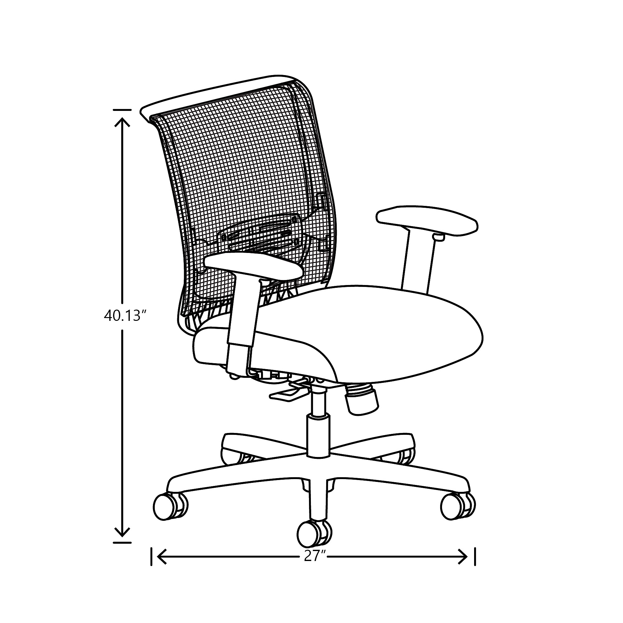 HON Convergence Mesh/Fabric Swivel Task Chair, Charcoal/Black (HCT1MM.Y1.A.H.M.HAML17.AL.SB.T) Sansujyuku sansujyuku.com