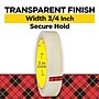 Scotch Transparent Clear Tape Refill, 0.75" x 72 yds., 3" Core, Clear (600-342592)~#|#~D095EB5D-C8B8-4427-A24F4F087CA789A7_sc7