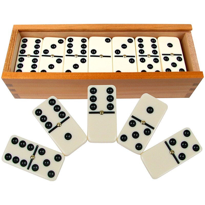 Hey! Play! 28-Piece Double Six Dominoes Set (M370001) image 1