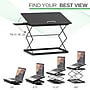 Uncaged Ergonomics CD4 16.25" x 12.25" Metal Laptop Stand, Black (CD4-b)~#|#~D09DF03E-3611-4C7B-A98DF56281329883_sc7