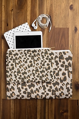 DENY Designs Brown Leopard Travel Pouch - Thumbnail 2