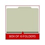 Medical Arts Press Pressboard Classification Folder, 1 Divider, 2" Expansion, Letter Size, Green, 10/Box (DV-T42-14-3GRN)~#|#~D0AA8B27-93F5-4D77-BD4C19BAD3EFBB5A_sc7