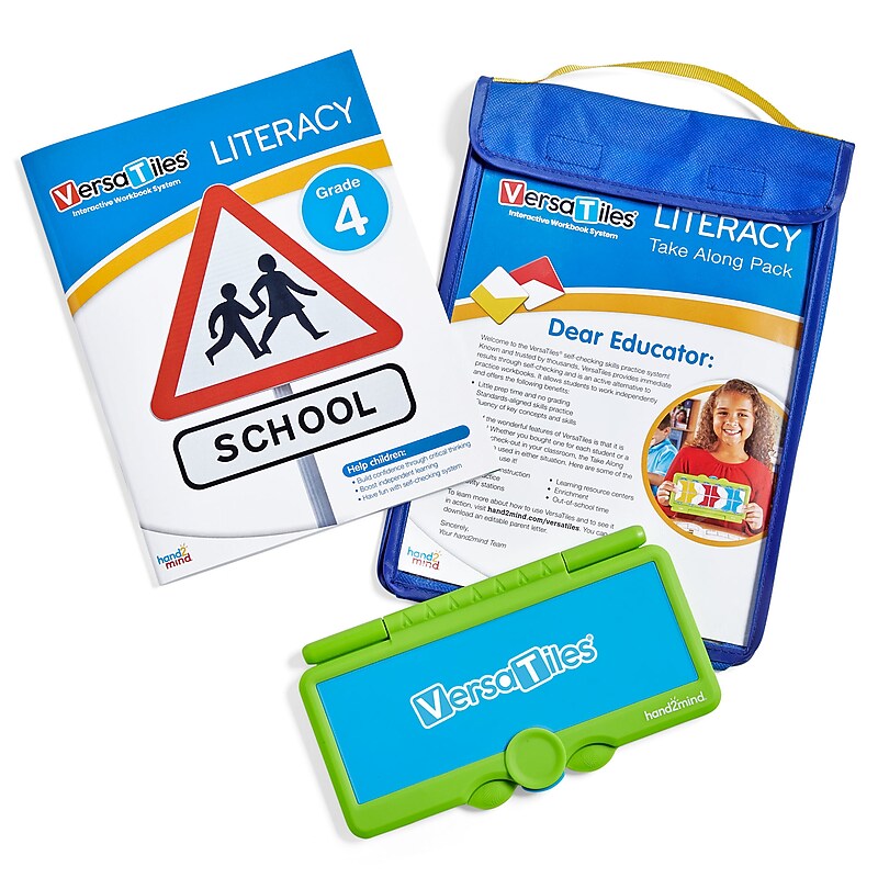 hand2mind VersaTiles Grade 4 Literacy Take Along Pack (H2M-85870) image 1