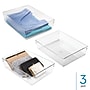 iDESIGN 3-Piece Plastic Drawer Organizer, Clear (28002M3)~#|#~D0AF0A2A-FD53-4CFC-8C0B4CDBE0833A5F_sc7