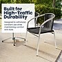 Flash Furniture Lila Indoor-Outdoor Table Set with 2 Chairs, 27.5" x 27.5", Aluminum/Black (TLH28SQ020BKCH2)~#|#~D0B263DB-7D8B-4813-840164AFC03F9AA7_sc7