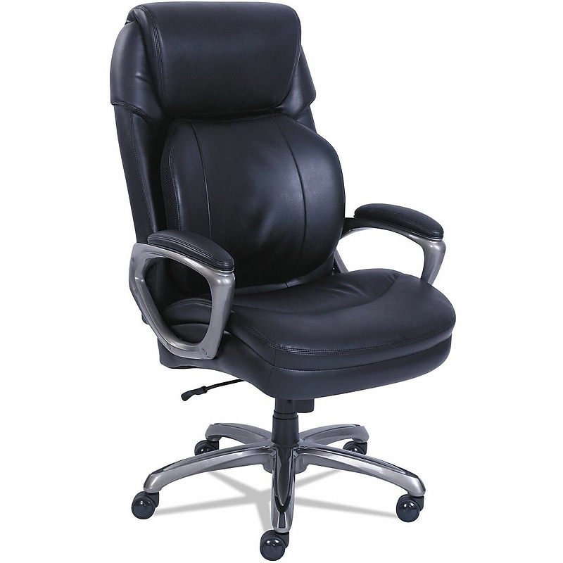 Serta Ergonomic Leather Executive Big & Tall Chair, 400 lb. Capacity, Black (SRJ48964) image 1