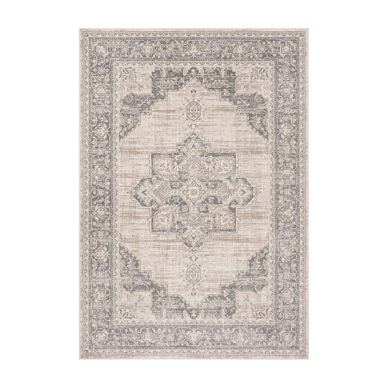 Safavieh Brentwood Collection 5'-3" x 7'-6" Rectangle Indoor Area Rug, Machine Made, Cream/Grey (BNT865B-5) image 1