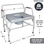 DMI Heavy Duty Bariatric Bedside Commode, Drop-Arm, Back Bar, Steel Frame, Grey (802-1204-0300)~#|#~D0BE2FC4-FE5F-475A-A408462D528D208A_sc7