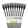 StarTech 0.5 ft. Ultra-Slim Cat6A Ethernet Cable, 34AWG, Black, 10/Pack (6ASTP34BKS6IN10PK)~#|#~D0BF99CE-7EAD-4701-9FE43351EF192961_sc7