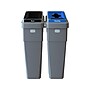 CleanRiver LeanStream Plastic Dual-Stream Recycling Station, 46 Gallon, Gray (LS2-001)~#|#~D0BFAA75-EE3D-4E99-B73EEE0864750F62_sc7