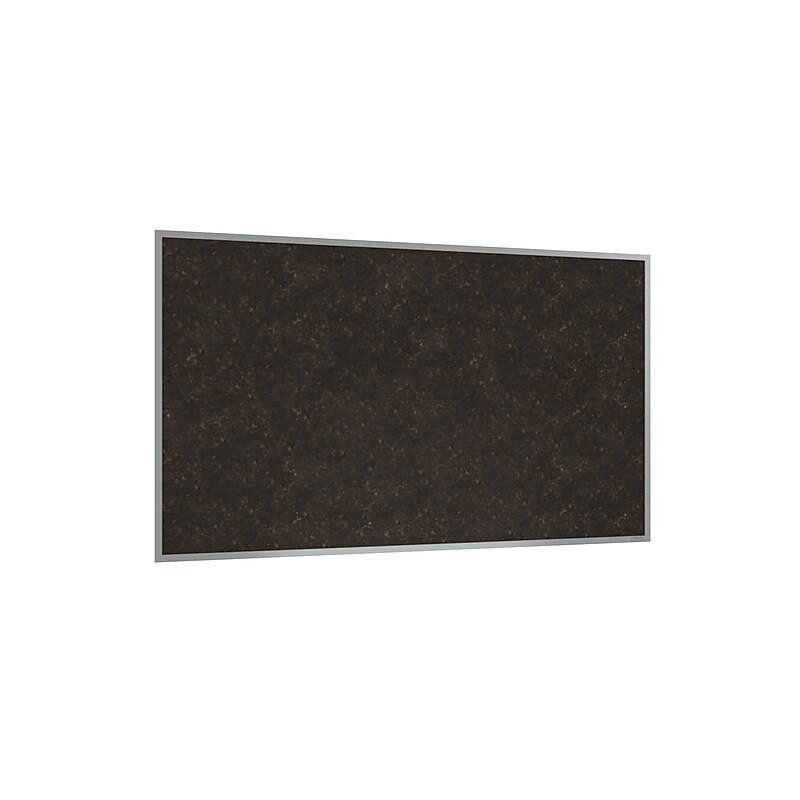 Ghent Chocolate Cork Bulletin Board, Aluminum Frame, 4' x 7' (AKCH47) image 1