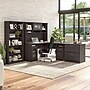 Bush Furniture Cabot 60"W L Shaped Computer Desk with Hutch, File Cabinet and Bookcase, Heather Gray (CAB010HRG)~#|#~D0C5BF93-FAA7-4CFD-9527BCEF7394C366_sc7