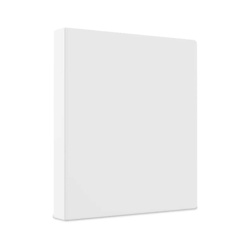 Staples 1" 3-Ring Non-View Binder, White image 1