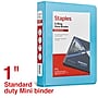 Staples Mini 1" 3-Ring View Binder, Periwinkle (55424/26456)~#|#~D0CC1A31-ECE5-421E-BC5788D7368689C2_sc7