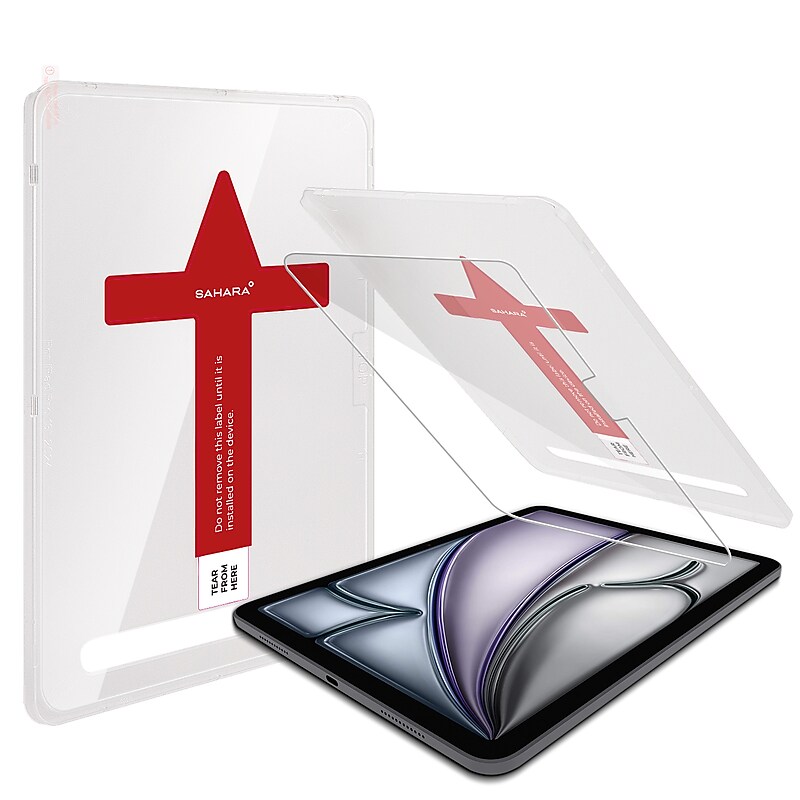SaharaCase ZeroDamage Ultra Strong Tempered Glass Screen Protector for 11" Apple iPad Air M2, Clear (ZD-T00067) image 1