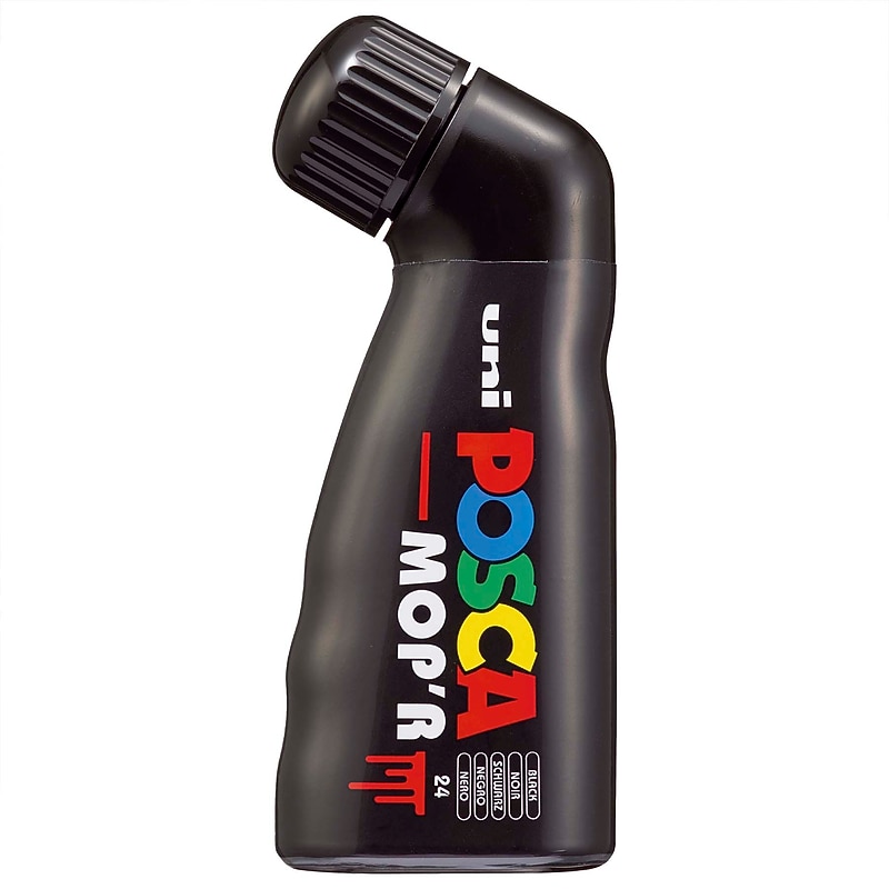 POSCA Mop'R PCM-22 Water Based Squeezable Paint Marker, Round Tip, Black (UBCPCM22BLACK) image 1