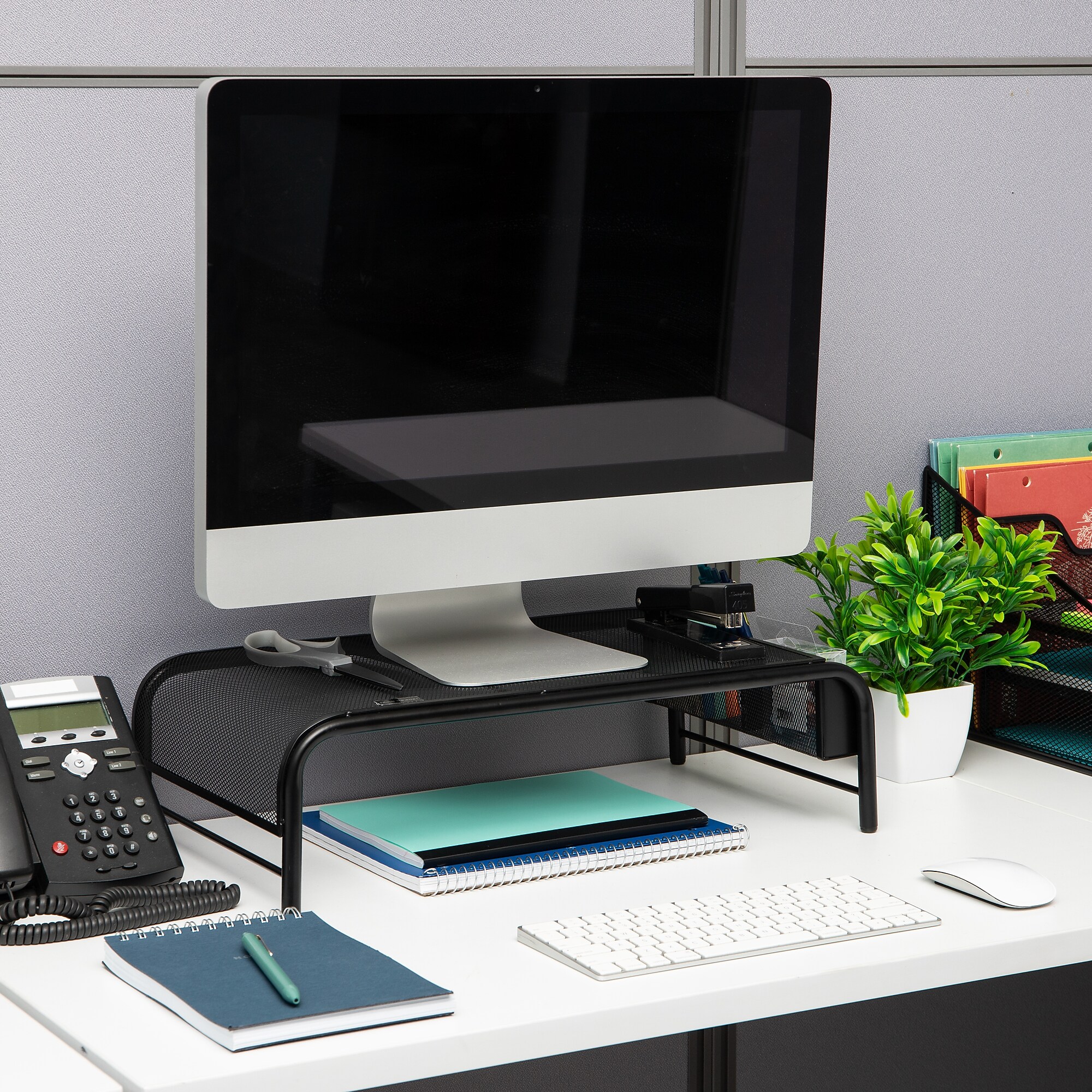 Mind Reader Ventilated Monitor Stand, Up to 24″ Monitor, Black (MESHM-BLK) Sansujyuku sansujyuku.com