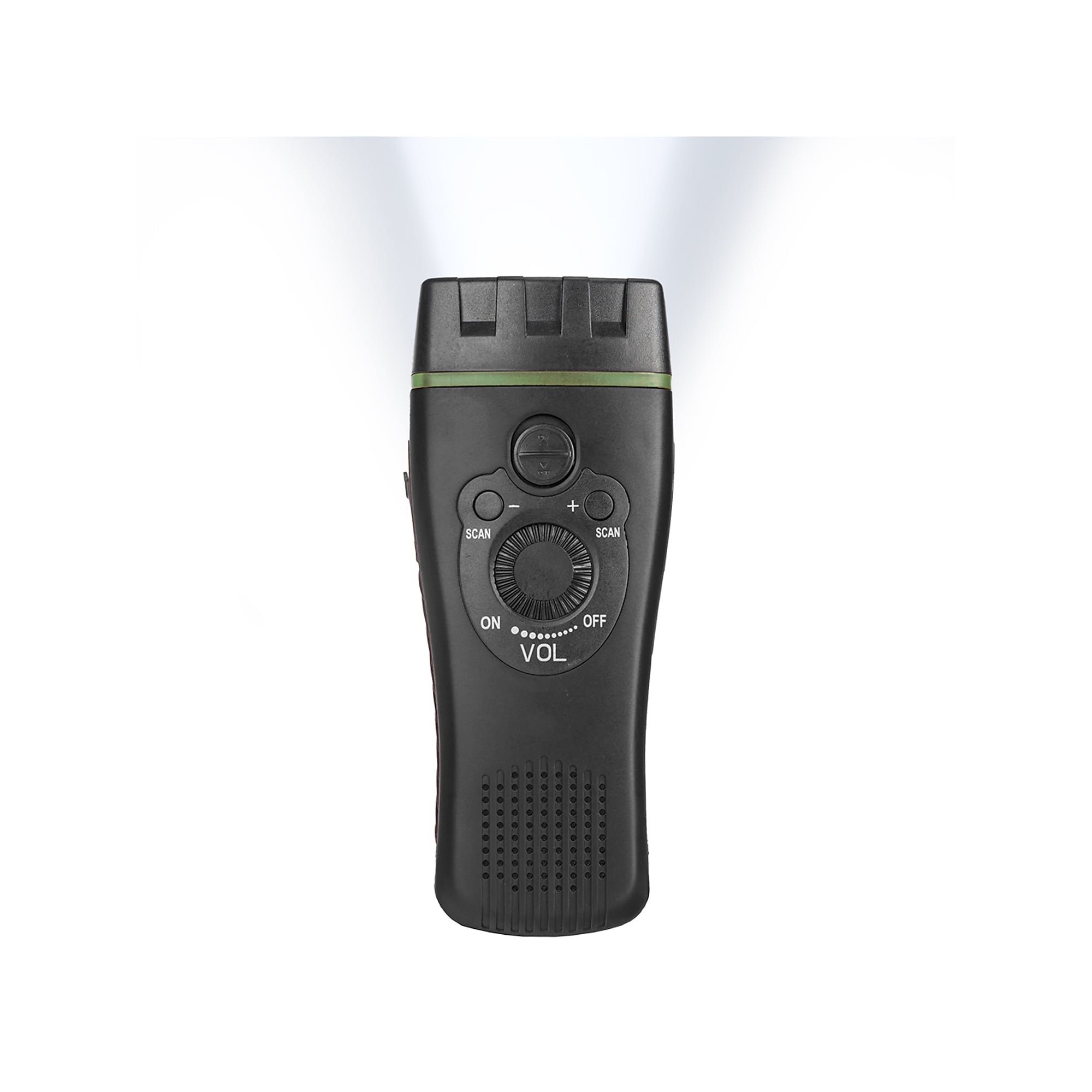 QFX Wireless Portable Rechargeable Emergency FM Radio with Built-in LED Flashlight, Black (R-10C) Sansujyuku sansujyuku.com