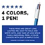 BIC 4-Color Retractable Ballpoint Pens, Medium Point, 1.4mm, Assorted Ink, 3/Pack (14540)~#|#~D0E67E4D-FA24-4617-BA6D85E844F5640E_sc7