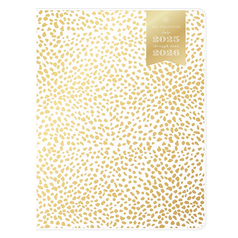 2025-2026 Day Designer for Blue Sky Spotty Gold 8.5" x 11" Academic Year Monthly Planner, Plastic Cover (151069) image 1