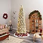 Nearly Natural 10' Slim Flocked Montreal Fir Artificial Christmas Tree with 800 Warm White LED Lights (T3314)~#|#~D0EBEFEB-597E-4E0A-B0146B79F2118DEA_sc7