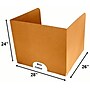 Classroom Products Foldable Cardboard Freestanding Privacy Shield, 24"H x 28"W, Kraft, 20/Box (2420 KR)~#|#~D0ED80AC-FCB1-40F7-A6C38BFDB25BF5B8_sc7