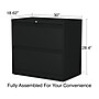Staples Commercial 2-Drawer Lateral File Cabinet, Letter/Legal Size, Lockable, 28"H x 30"W x 18.62"D, Black (60934/21553)~#|#~D0F13C8E-366A-4B14-A57BBA86A7EE9AE2_sc7