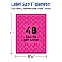 Avery Laser/Inkjet Round Multipurpose Labels, 1" Dia., Neon Magenta, 1920/Pack (94500)~#|#~D0F68EC2-53DA-4C00-AF8A7F1550EB91C2_sc7