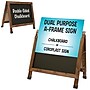 Excello Global Products 18x24 Chalkboard Coroplast Combo A-Frame, Brown (EGP-HD-0534-BN)~#|#~D0FC5135-11A7-4E0B-BEB840835017167E_sc7