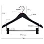 Nahanco 17" Wood Flat Suit Hanger With Clips, Natural, 100/Carton (260-17RC)~#|#~D0FFDC3F-7D82-4618-BE02419F5F4774A9_sc7