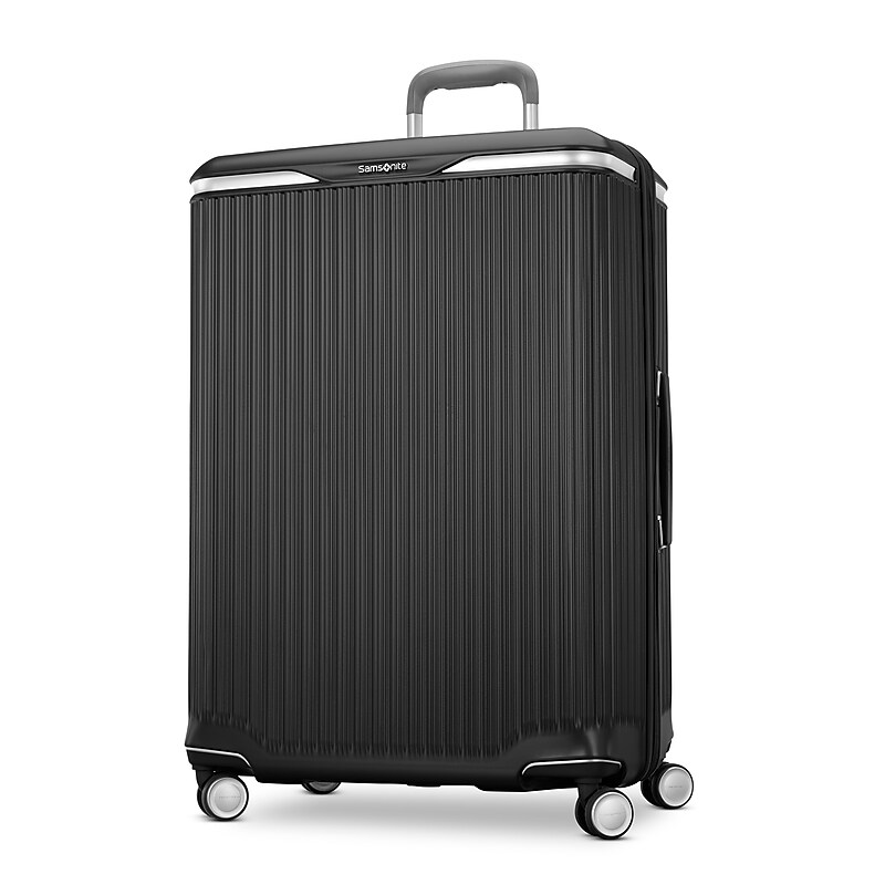 Samsonite Silhouette 18 30" Hardside Checked Luggage with Spinner Wheels, Black (153645-1041) image 1