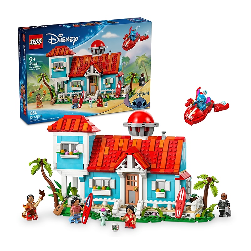 LEGO Disney Classic Lilo and Stitch Beach House, 834 Pieces (43268) image 1