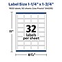 Avery Laser/Inkjet Multipurpose Labels, White, 32 Labels/Sheet, 50 Sheets/Pack (94226)~#|#~D1075D02-E763-4B86-9C30D48D227AB635_sc7