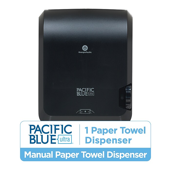 David Pee Pacific Blue Ultra Hardwound Paper Towel Dispenser, Black