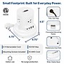 Uncaged Ergonomics Retractable Power Strip with USB-C, 4 AC Outlets, 4 USB Ports and 6ft Retractable Cord, White (RC-white)~#|#~D10EC70F-7BC8-42A1-83D57DD5DC9E8878_sc7