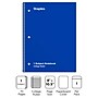 Staples 1-Subject Notebook, 8" x 10.5", College Ruled, 70 Sheets, Blue (ST27500C)~#|#~D10FF473-A5F5-4B11-BA1DD934978787B8_sc7