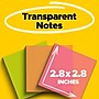 Post-it Transparent Sticky Notes, 2.8" x 2.8", Assorted Colors, 36 Sheets/Pad, 3 Pads/Pack (600-3COL)~#|#~D117BFC5-BA1C-46FD-B84717EAE713A847_sc7