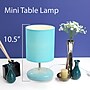 Simple Designs Stonies Small Stone Look 10.24" LED Table Lamp, Blue, 2/Pack (LT2005-BLU-2PK)~#|#~D117C9E9-F679-445A-93020DCAED93384D_sc7