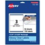 Avery Laser/Inkjet Multipurpose Labels, 8.375" x 3.25", Glossy Clear, 150/Box (94251)~#|#~D1190A69-41EA-4937-87EBD707FEFCD157_sc7