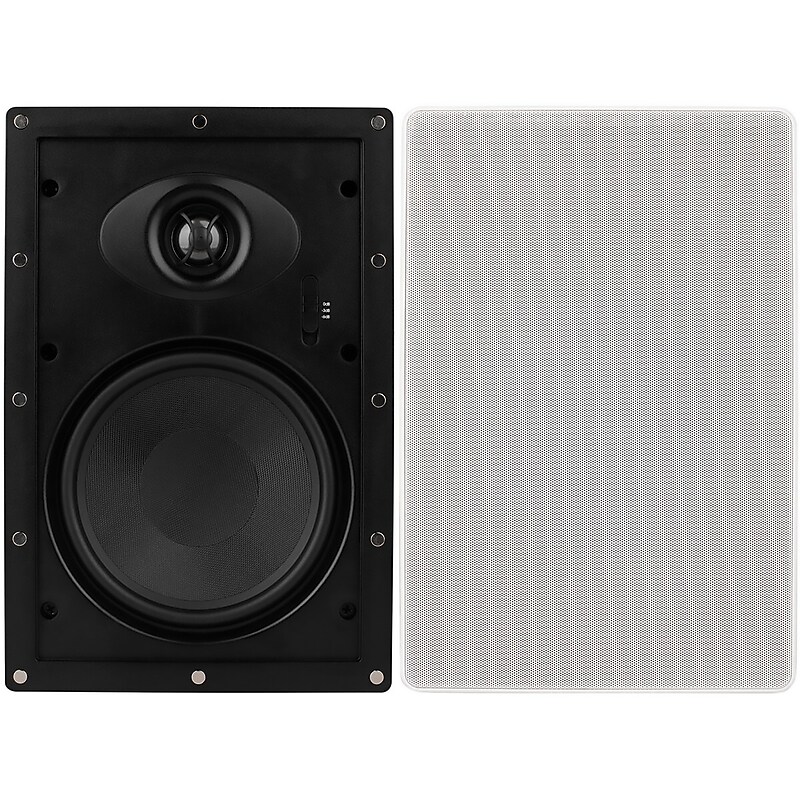 Dayton Audio Micro-Edge ME625W 100W Max Left/Right Surround In-Wall Speaker Set, 2 Count, White image 1