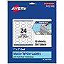 Avery TrueBlock Laser/Inkjet Multipurpose Labels, 1" x 2", White, 240 Labels/Pack (94053)~#|#~D12D29C6-33A6-411F-A6EE5816452FDABF_sc7