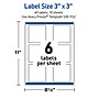Avery Square Multipurpose Labels, 3" x 3", White, 60/Pack (19479370465)~#|#~D12E6E1D-73D6-4037-AEB551760BEC2AFA_sc7