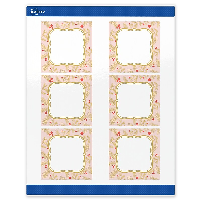 Avery Square Multipurpose Labels, 3" x 3", White, 60/Pack (19479370474) image 1