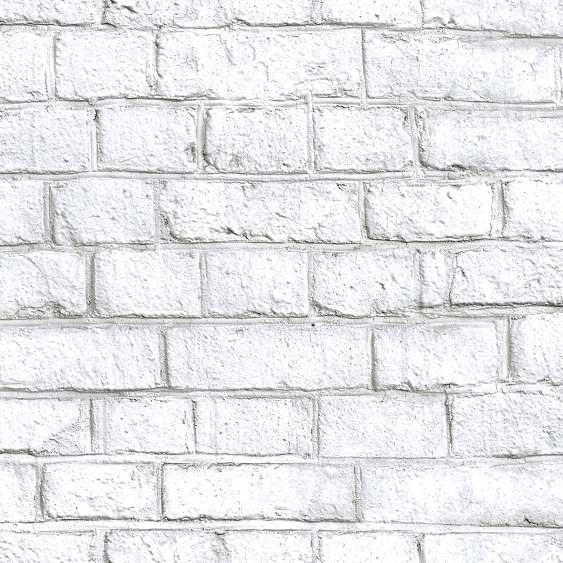 York Wallcoverings White Brick Peel and Stick Wallpaper (RMK11237WP) image 1