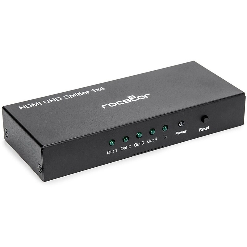 Rocstor HDMI Splitter 4-Port Premium - 4K 60 Hz (Y10C294-B1) image 1