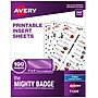 Avery Printable Insert Sheets, 1" x 3", Clear, 100/Pack (71209)~#|#~D138FB83-E45E-48BA-83030AC532768A77_sc7