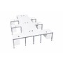 Boss Office Products Simple System 66"W L-Shaped Desk with Pedestal, White, 6/Set (SGSD023-102-WT)~#|#~D1396F5D-200B-4695-8544871B92BDD56F_sc7