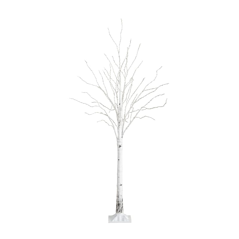 Nearly Natural 6' Pre-Lit Artificial White Birch Tree with 400 Color Changing LED Lights (T4921) image 1